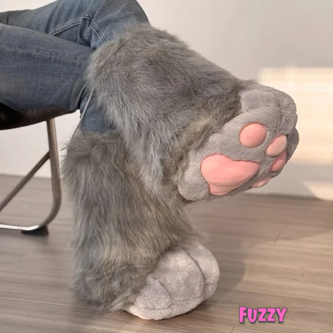 Fuzzy™ Cat Paw Slippers