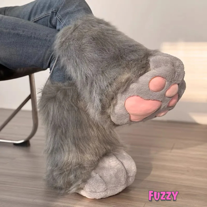 Fuzzy™ Cat Paw Slippers